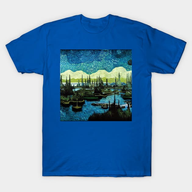 Starry Night in Kashyyyk T-Shirt by Grassroots Green